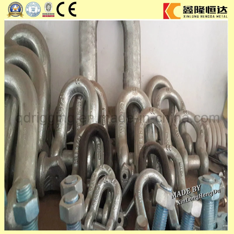 Galvanized Drop Forged Chain Anchor Snap D Shackle with Bolt
